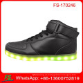 2017 luces led zapatos de skate, zapatos de skate de tobillo, zapatos de skate led para hombres